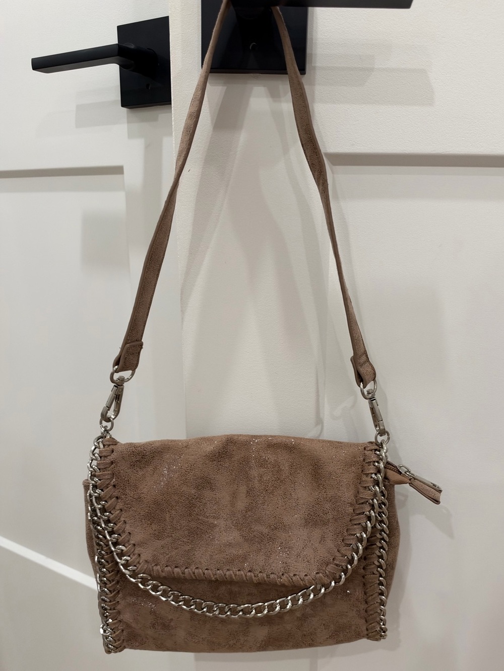 Ripzone Chain-Trim Taupe Beige Bag